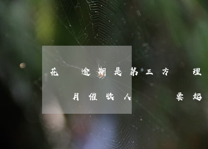 花唄逾期是第三方處理嗎(支付寶花唄逾期三個月催收人員說要起訴我)