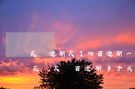 花唄逾期欠了四百逾期一個(gè)月了-花唄欠兩百逾期多少天會(huì)起訴,我已經(jīng)還了2000多