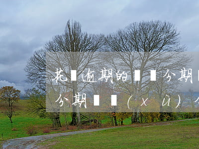 花唄逾期的賬單分期嗎(花唄逾期已還剩下的分期繼續(xù)分期還可以嗎)