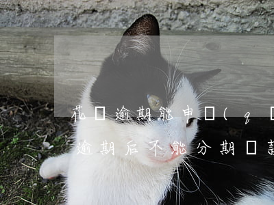 花唄逾期能申請(qǐng)分期還款(花唄逾期后不能分期還款是否關(guān)閉花唄)