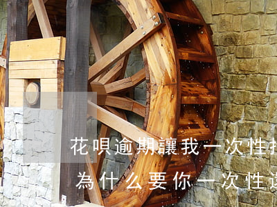 花唄逾期讓我一次性把借唄也還掉(借唄逾期為什么要你一次性還完)