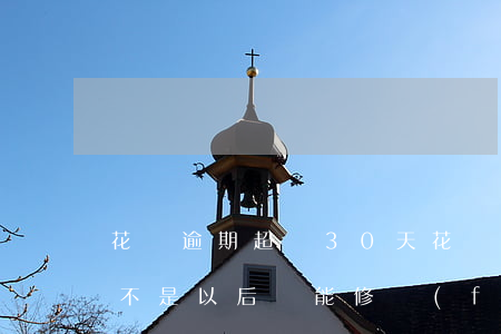 花唄逾期超過30天(花唄逾期超過30天是不是以后還能修復(fù)嗎)