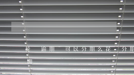 花唄逾期還可以分期么(花唄分期過了還能分期嗎)