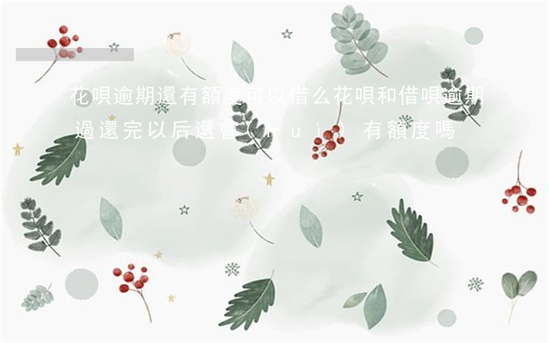 花唄逾期還有額度可以借么(花唄和借唄逾期過還完以后還會(huì)有額度嗎?)