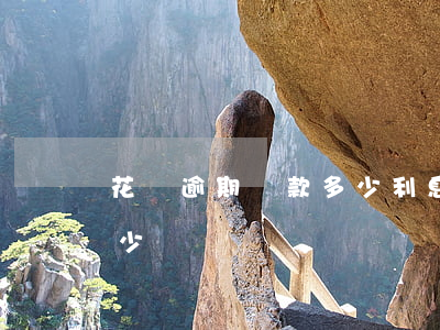 花唄逾期還款多少利息(花唄超時還款利息多少)