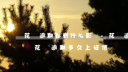 花唄逾期都有什么影響-花唄逾期有什么影響?花唄逾期多久上征信