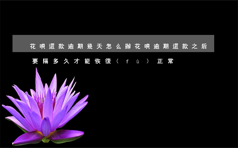 花唄還款逾期幾天怎么辦(花唄逾期還款之后要隔多久才能恢復(fù)正常)
