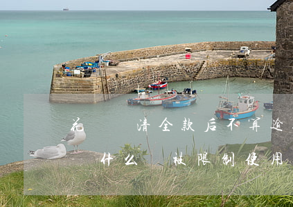 花唄還清全款后不算逾期(花唄逾期全款已還,為什么還被限制使用了)