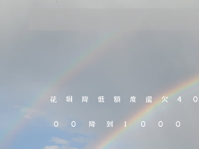花唄降低額度還欠4000(花唄額度從4000降到1000)