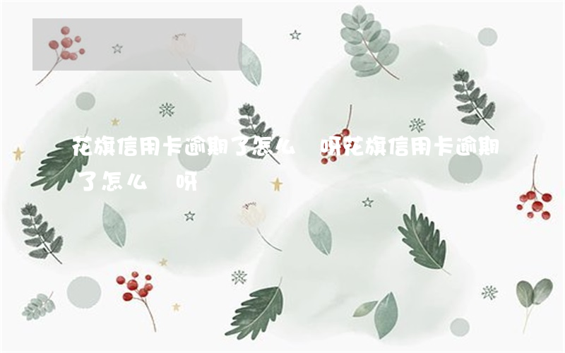 花旗信用卡逾期了怎么辦呀(花旗信用卡逾期了怎么辦呀)