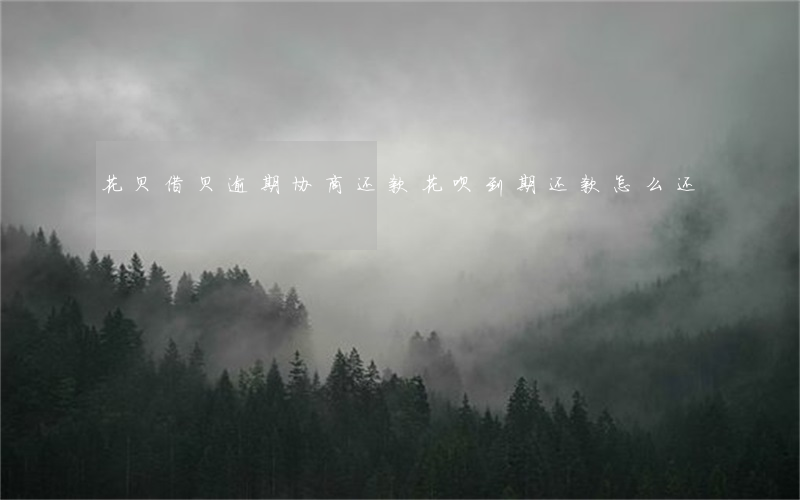 花贝借贝逾期协商还款(花呗到期还款怎么还)