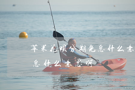 苹果花呗分期免息什么意思(苹果花呗分期免息什么意思啊)