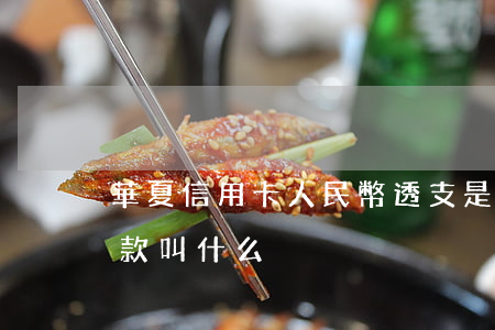華夏信用卡人民幣透支是(華夏銀行信用卡貸款叫什么)