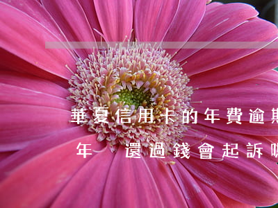 華夏信用卡的年費逾期了(華夏信用卡逾期一年沒還過錢會起訴嗎)
