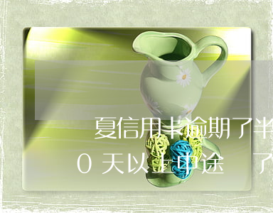 華夏信用卡逾期了半個月(華夏信用卡逾期90天以上中途還了幾百塊)