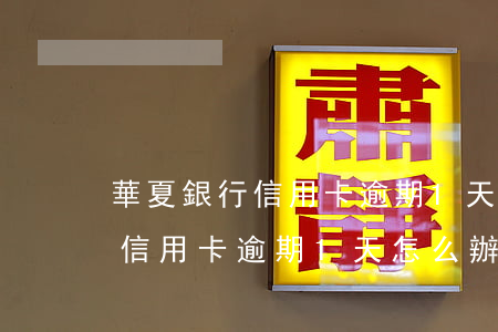 華夏銀行信用卡逾期1天怎么辦-華夏銀行信用卡逾期1天怎么辦啊