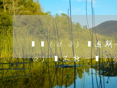 萬達(dá)貸逾期一年又有額度(萬達(dá)貸不能一個(gè)月了)