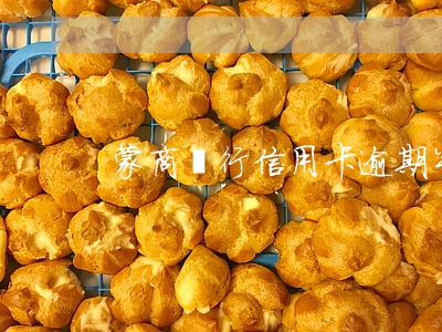 蒙商銀行信用卡逾期半年