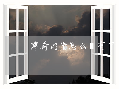 薄荷好借怎么沒有了（薄荷好借有逾期的沒）