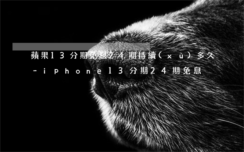 蘋果13分期免息24期持續(xù)多久-iphone13分期24期免息