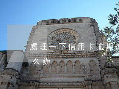 處理一下信用卡逾期(處理一下信用卡逾期怎么辦)