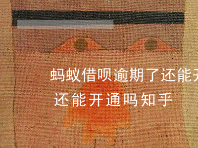 蚂蚁借呗逾期了还能开通吗(蚂蚁借呗逾期了还能开通吗知乎)