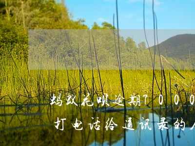 蚂蚁花呗逾期7000(蚂蚁花呗逾期几天会打电话给通讯录的人啊)