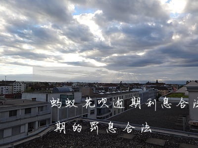 蚂蚁花呗逾期利息合法吗(支付宝花呗借呗逾期的罚息合法)
