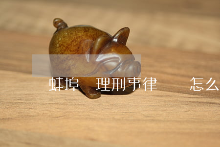 蚌埠辦理刑事律師費怎么算