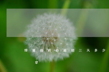 蜂巢快遞柜逾期三天多少錢(豐巢快遞柜兩天沒拿)