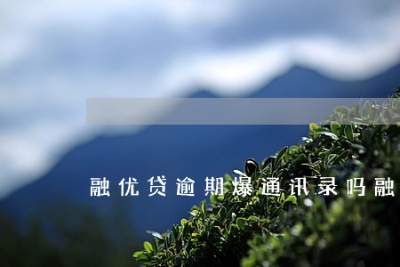 融优贷逾期爆通讯录吗(融优贷逾期会怎么样)
