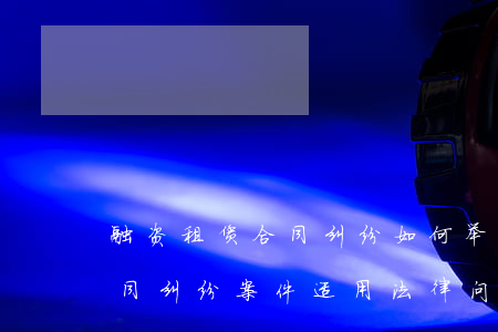 融资租赁合同纠纷如何举证(审理融资租赁合同纠纷案件适用法律问题的解释)