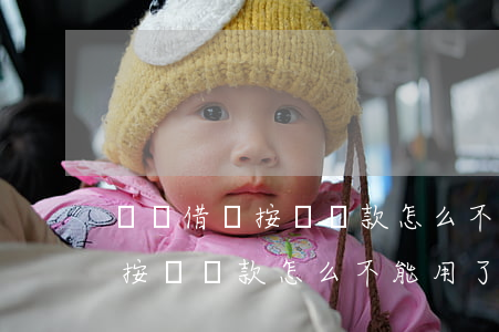 螞蟻借唄按時還款怎么不能用了-螞蟻借唄按時還款怎么不能用了呢