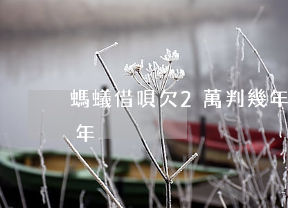 螞蟻借唄欠2萬判幾年(螞蟻借唄欠2萬判幾年)