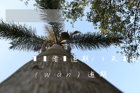 螞蟻借唄逾期13天還款(支付寶借唄13萬(wàn)逾期)