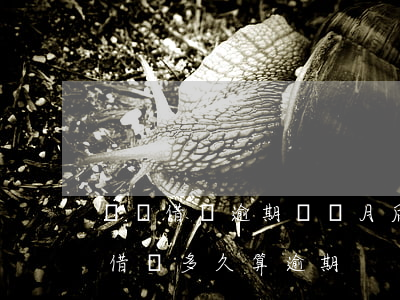 螞蟻借唄逾期幾個月后結(jié)清(螞蟻借唄多久算逾期)