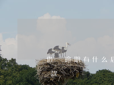 螞蟻借唄逾期有什么后果嗎(螞蟻借唄逾期影響貸款嗎)