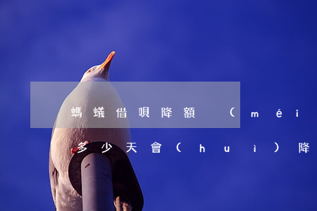 螞蟻借唄降額沒(méi)有逾期(借唄逾期多少天會(huì)降額停掉)