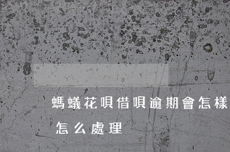 螞蟻花唄借唄逾期會怎樣(螞蟻借唄逾期他們怎么處理)