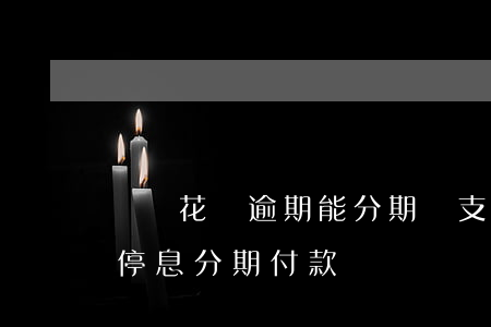 螞蟻花唄逾期能分期嗎(支付寶花唄逾期可以停息分期付款嗎)