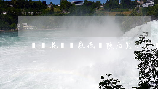 螞蟻花唄還最低還款后怎么收費(fèi)-