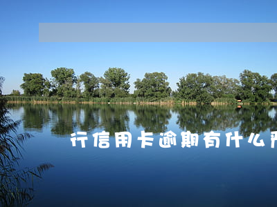 行信用卡逾期有什么严重(逾期过的信用卡)