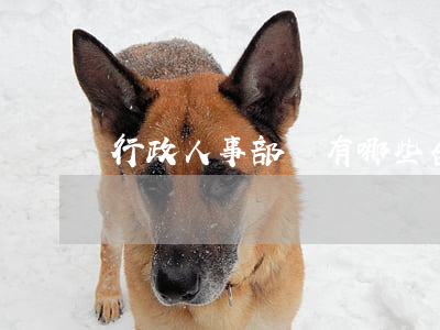 行政人事部門有哪些合同糾紛