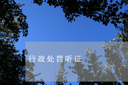 行政处罚听证
