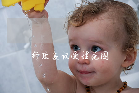 行政复议受理范围