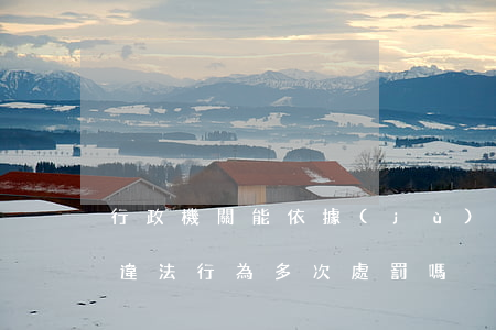 行政機關能依據(jù)不同的法律對同一違法行為多次處罰嗎
