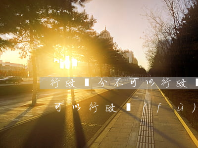 行政處分不可以行政復(fù)議和訴訟嗎(可以行政復(fù)議也可以直接行政訴訟)