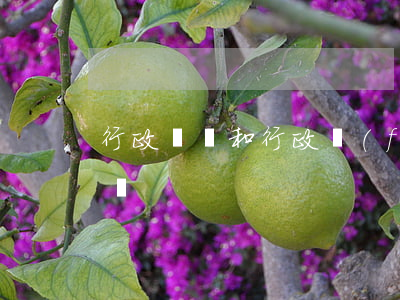 行政訴訟和行政復(fù)議的區(qū)別