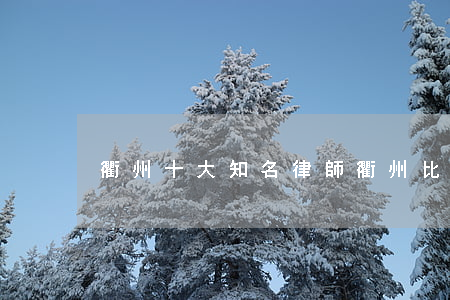 衢州十大知名律師(衢州比較厲害的律師)