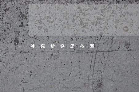 补充协议怎么写